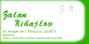 zalan mihajlov business card